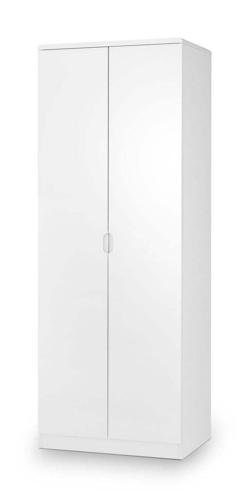 Lexington 2 Door Wardrobe in White High Gloss - Luminex FurnitureWardrobeMAN206