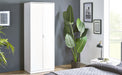 Lexington 2 Door Wardrobe in White High Gloss - Luminex FurnitureWardrobeMAN206