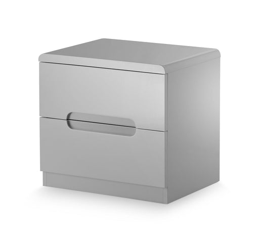 Lexington 2 Drawer Bedside in Grey Gloss - Luminex FurnitureBedside TableMAN801