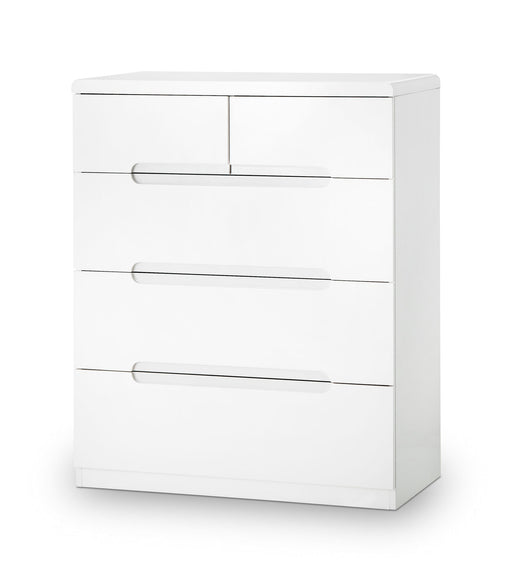 Lexington 3+2 Drawer Chest in White High Gloss - Luminex FurnitureChest of drawersMAN203
