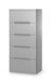 Lexington 5 Drawer Chest in Grey High Gloss - Luminex FurnitureChest of drawersMAN804