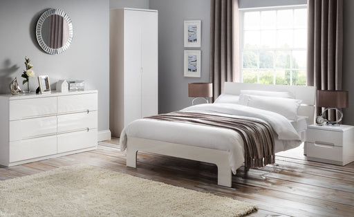 Lexington 6 Drawer Chest in White High Gloss - Luminex FurnitureChest of drawersMAN205