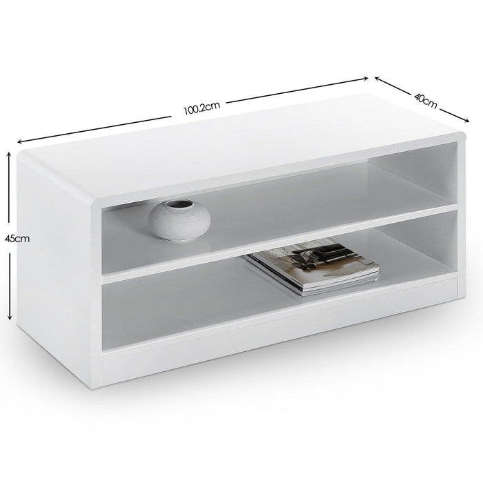 Lexington Compact TV Unit – White High Gloss - Luminex FurnitureTV UnitMAN304