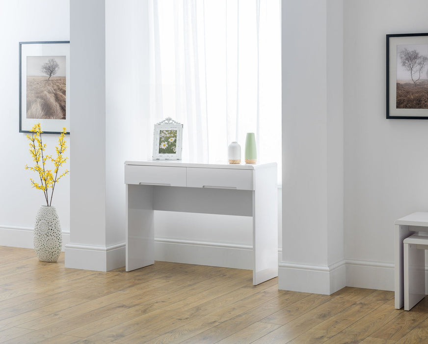 Lexington Dressing Table With 2 Drawers - High Gloss White - Luminex FurnitureDressing TableMAN209