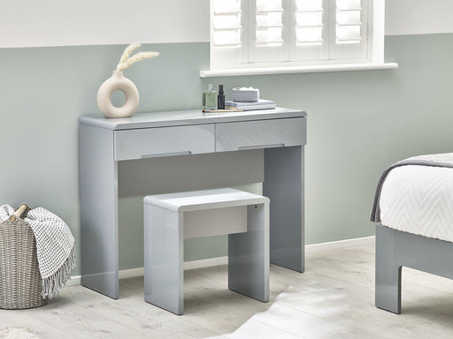 Lexington Grey Gloss Dressing Stool - Luminex FurnitureOttomanMAN810