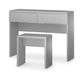 Lexington Grey Gloss Dressing Stool - Luminex FurnitureOttomanMAN810