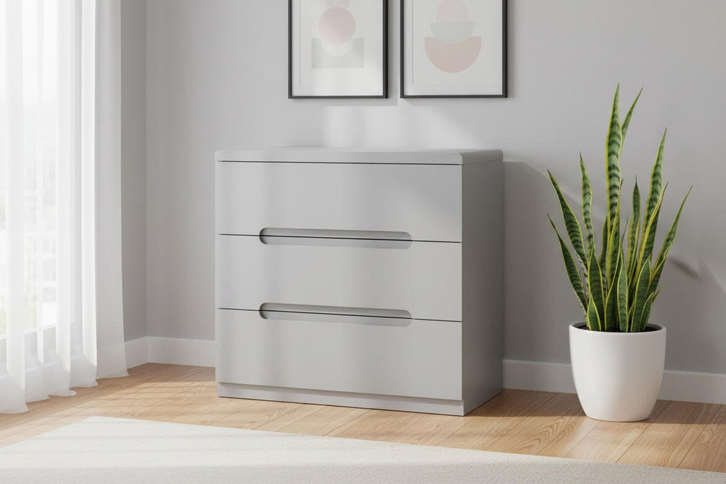 Lexington Grey High Gloss 3 Drawer Chest of Drawers - Luminex FurnitureChest of drawersMAN802