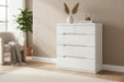 Lexington White High Gloss 3+2 Drawer Chest of Drawers - Luminex FurnitureChest of drawersMAN203