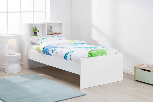 Lexington White High Gloss Bookcase Bed Frame - Luminex FurnitureWooden BedsMAN213