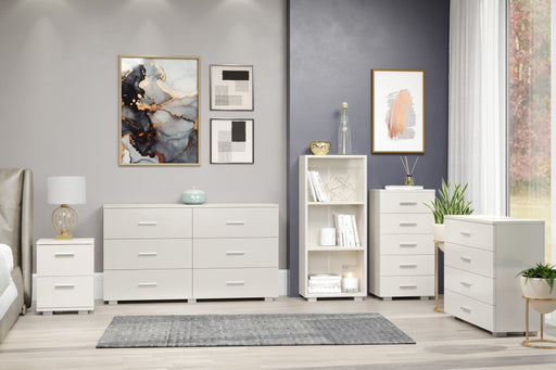 Lido 3+3 chest of drawers – White - LuminexFurnitureChest of DrawersLD233