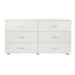 Lido 3+3 chest of drawers – White - LuminexFurnitureChest of DrawersLD233