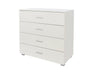 Lido 4 drawer chest of drawers – White - LuminexFurnitureChest of DrawersLD224