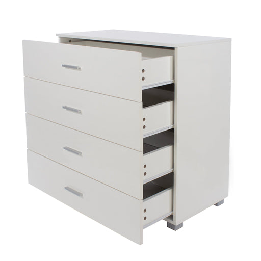 Lido 4 drawer chest of drawers – White - LuminexFurnitureChest of DrawersLD224