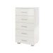 Lido 5 narrow chest of drawers – White - LuminexFurnitureChest of DrawersLD217