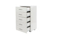 Lido 5 narrow chest of drawers – White - LuminexFurnitureChest of DrawersLD217