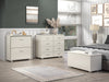 Lido Bedside Table 2 Drawer Cabinet White - LuminexFurnitureBedside TableLD210