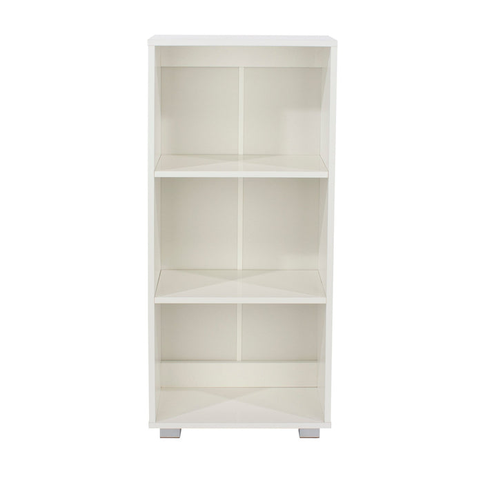 Lido Bookcase White Low Narrow - LuminexFurnitureBookcaseLD718