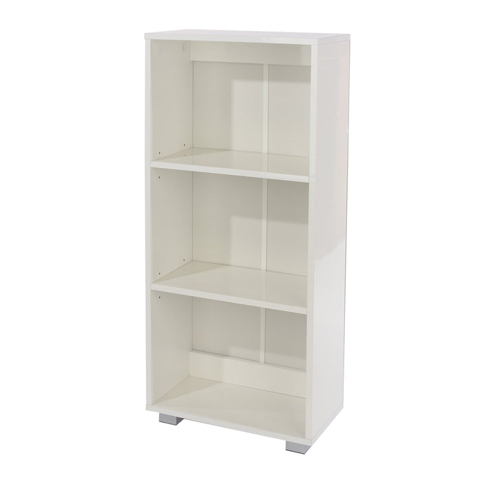 Lido Bookcase White Low Narrow - LuminexFurnitureBookcaseLD718