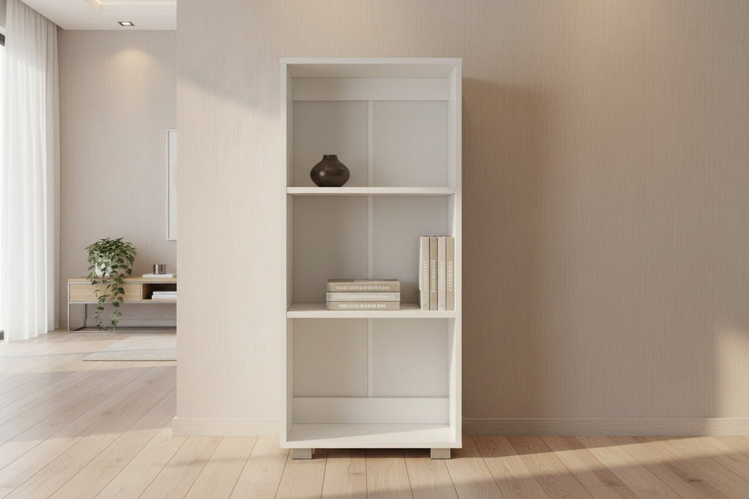 Lido Bookcase White Low Narrow - Luminex FurnitureBookcaseLD718