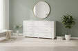 Lido White High Gloss 3+3 Chest of Drawers - Luminex FurnitureChest of DrawersLD233