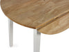 Liliana Round Drop Leaf Table – Natural Oak Top & White Legs - Luminex FurnitureDining TableLIN004