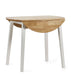 Liliana Round Drop Leaf Table – Natural Oak Top & White Legs - Luminex FurnitureDining TableLIN004