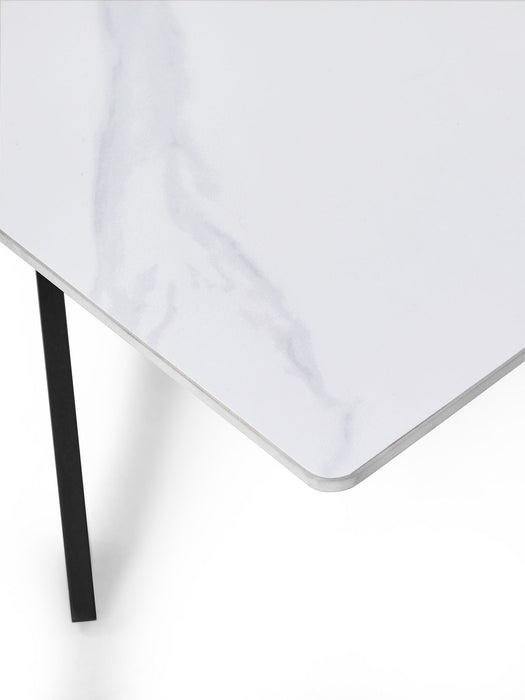 Lillian White Marble Coffee Table – Ceramic & Steel - Luminex FurnitureCoffee TableBRA002