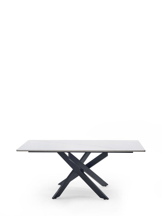 Lillian White Marble Coffee Table – Ceramic & Steel - Luminex FurnitureCoffee TableBRA002