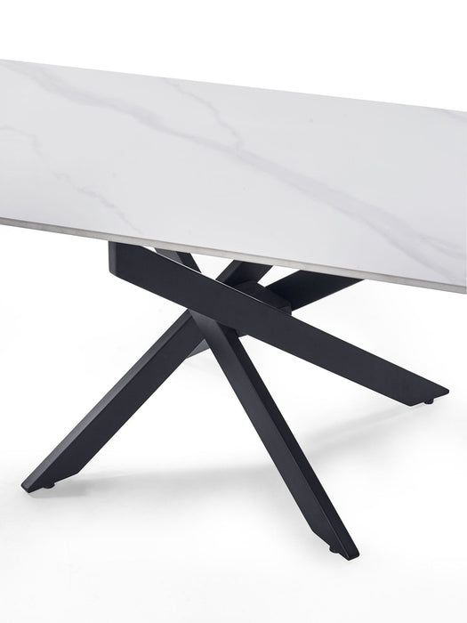 Lillian White Marble Coffee Table – Ceramic & Steel - Luminex FurnitureCoffee TableBRA002