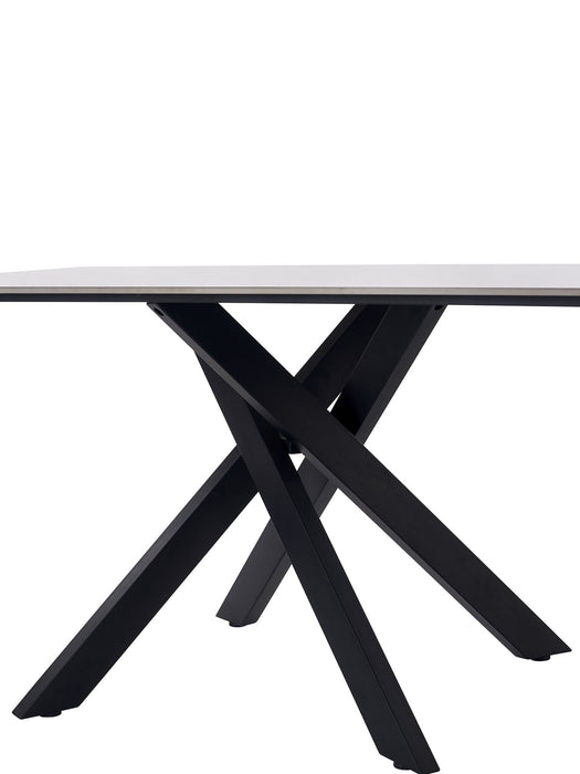 Lillian White Marble Dining Table – Ceramic Italian Marble Effect - Luminex FurnitureDining TableBRA001