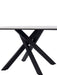 Lillian White Marble Dining Table – Ceramic Italian Marble Effect - Luminex FurnitureDining TableBRA001
