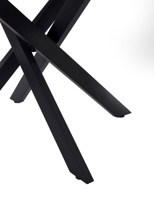 Lillian White Marble Dining Table – Ceramic Italian Marble Effect - Luminex FurnitureDining TableBRA001