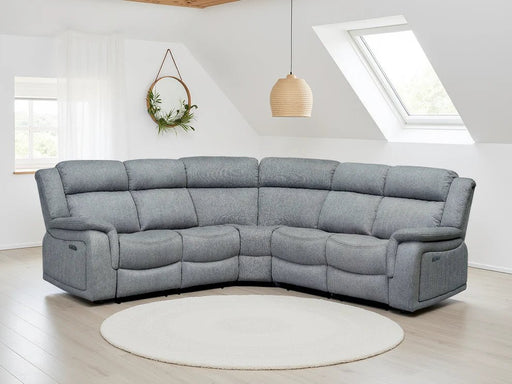 Linden Electric Recliner Corner Sofa – Luxe Fabric 5 Seater - Luminex FurnitureSofaslinden_electric_recliner_grey_large_corner