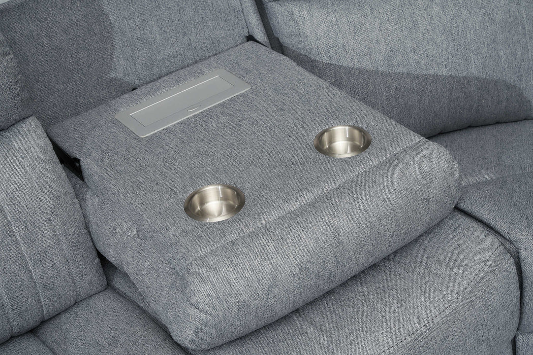 Linden Electric Recliner Corner Sofa – Luxe Fabric 5 Seater - Luminex FurnitureSofaslinden_electric_recliner_grey_large_corner