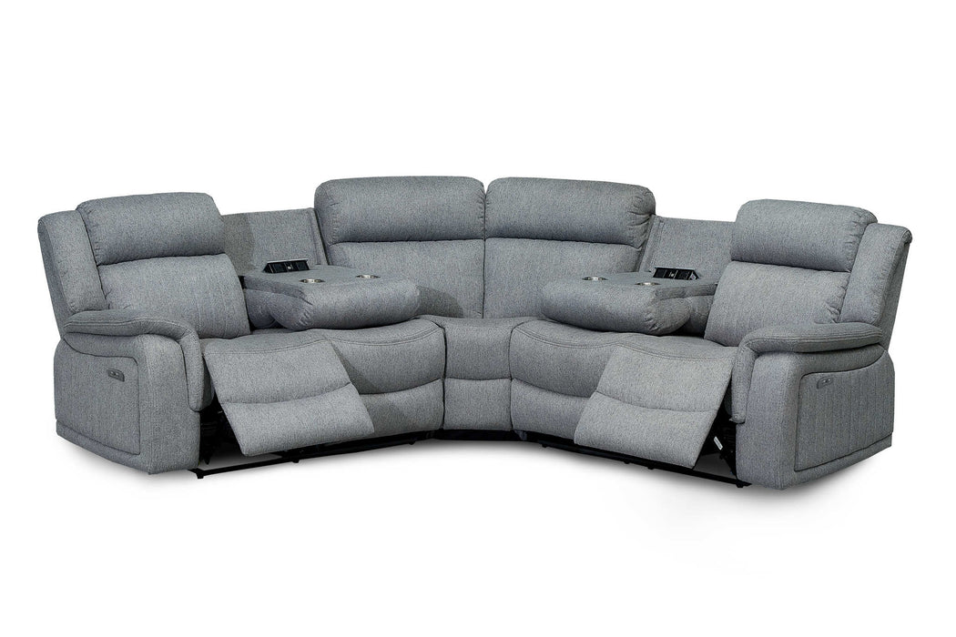 Linden Electric Recliner Corner Sofa – Luxe Fabric 5 Seater - Luminex FurnitureSofaslinden_electric_recliner_grey_large_corner