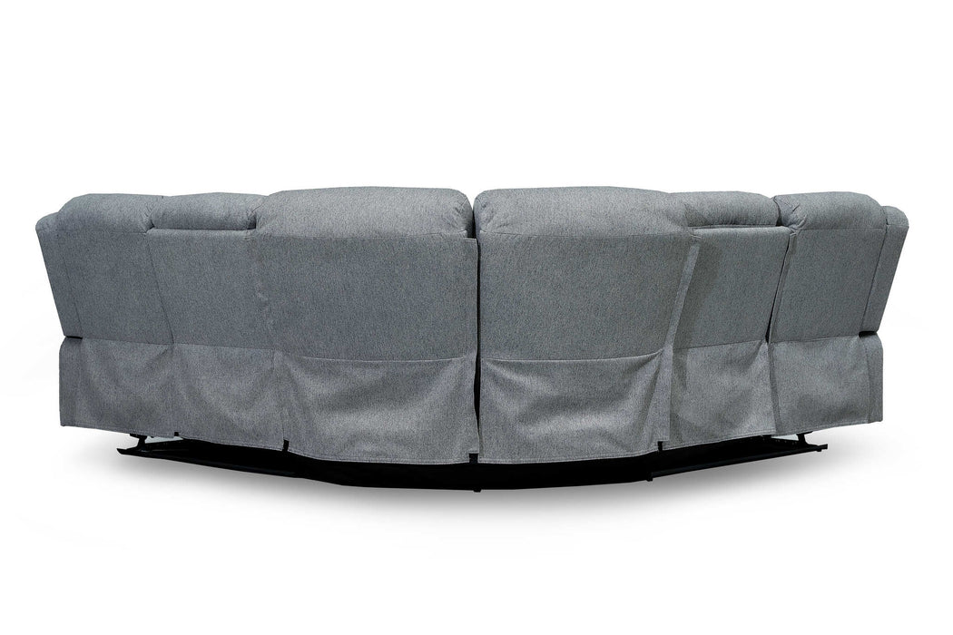 Linden Electric Recliner Corner Sofa – Luxe Fabric 5 Seater - Luminex FurnitureSofaslinden_electric_recliner_grey_large_corner