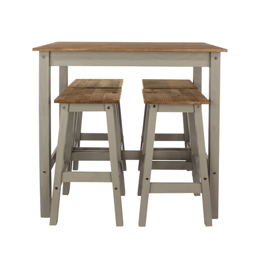 Linea Dining Set Grey Breakfast Table & 4 High Stool - LuminexFurnitureDining SetCRGTBSET10