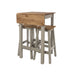 Linea Dining Set Grey Drop Leaf Table & 2 High Stools - LuminexFurnitureDining SetCRGTBSET9