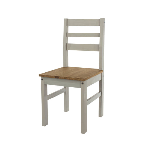 Linea Grey Ladder Back Chair (pair) Antique Waxed Pine - LuminexFurnitureChairsCRG107