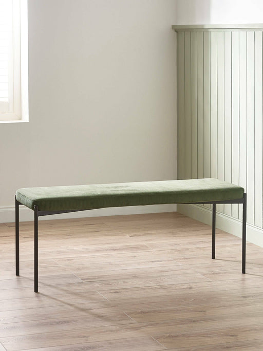 Liora Velvet Dining Bench – Green or Grey - Luminex FurnitureBench SeatLEO103