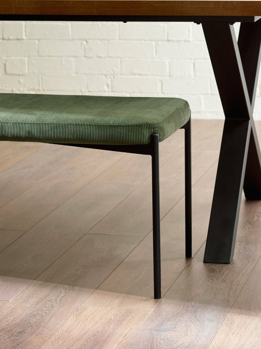 Liora Velvet Dining Bench – Green or Grey - Luminex FurnitureBench SeatLEO104