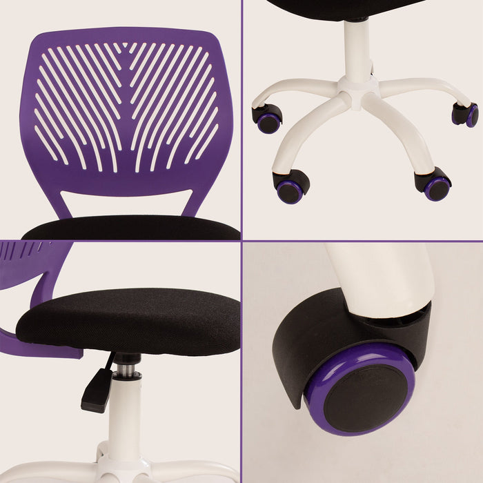 Loft Compact Teenage Study Chair - Purple - LuminexFurnitureOffice ChairLFCH31 - PR