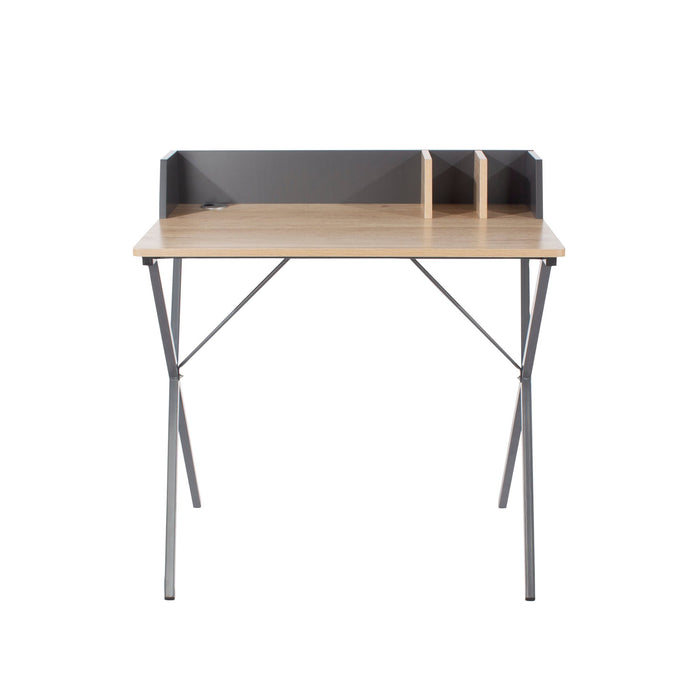 Loft Home Office Desk Oak Study - LuminexFurnitureDeskLFDSK - 03
