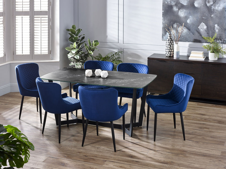 Luciana Black Marble Dining Table - Luminex FurnitureDining TableOLY011