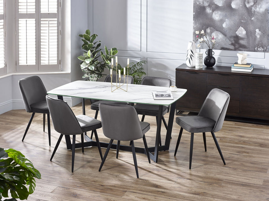 Luciana Dining Table - White Marble - Luminex FurnitureDining TableOLY001