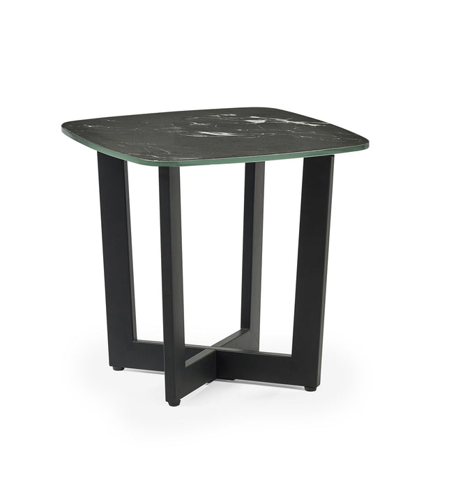 Luciana Lamp Table – Black Marble Effect - Luminex FurnitureLamp TableOLY012