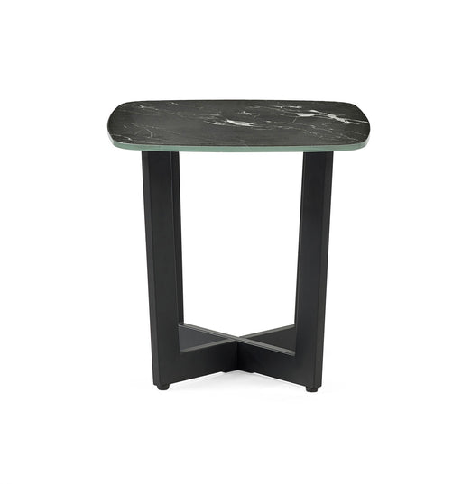Luciana Lamp Table – Black Marble Effect - Luminex FurnitureLamp TableOLY012