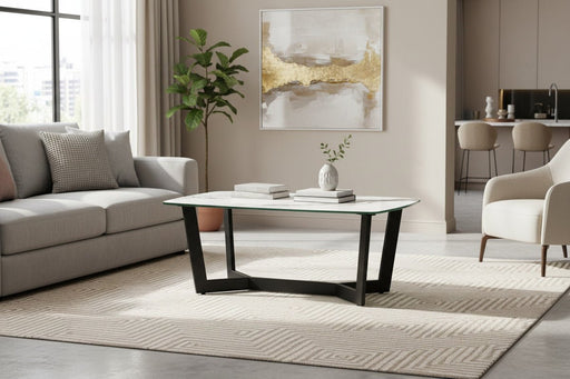 Luciana Marble Effect Coffee Table – White or Black - Luminex FurnitureCoffee TableOLY003