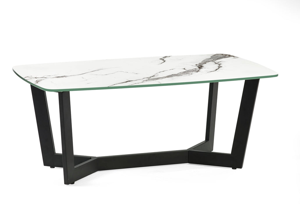 Luciana Marble Effect Coffee Table – White or Black - Luminex FurnitureCoffee TableOLY003