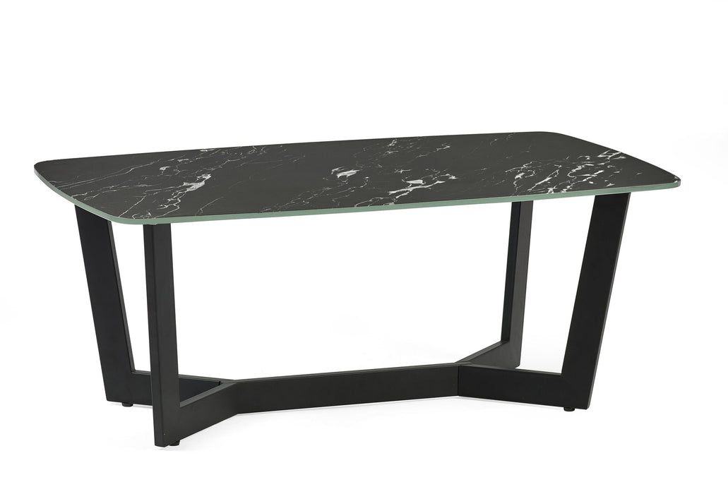 Luciana Marble Effect Coffee Table – White or Black - Luminex FurnitureCoffee TableOLY013